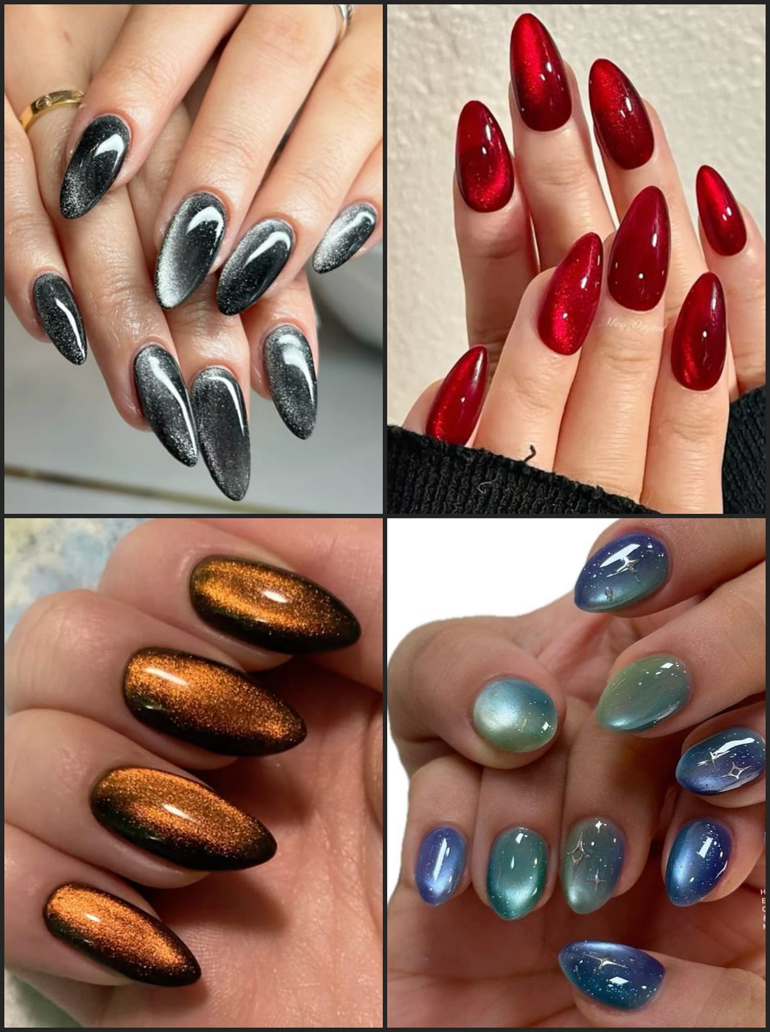 ✨ 15 Cat Eye Nail Designs That’ll Mesmerize Everyone ✨  Ready to hypnotize with every hand wave? 💅✨ These stunning cat eye nail ideas will have all eyes on you!